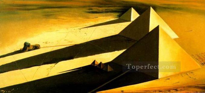 The Pyramids and the Sphynx of Gizeh 1954 Surrealist Oil Paintings